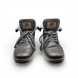 Day Five Mervin Men's Gray Faux Leather Casual Mid Top Sneaker/Boot, Sz 9M -1455